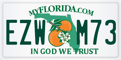 FL license plate EZWM73