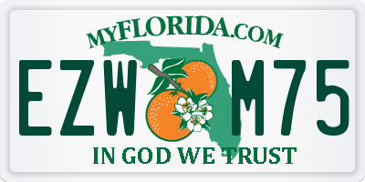 FL license plate EZWM75