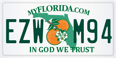 FL license plate EZWM94