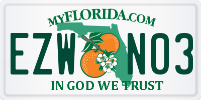 FL license plate EZWN03