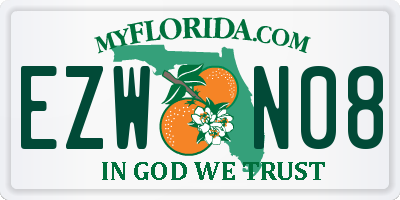 FL license plate EZWN08