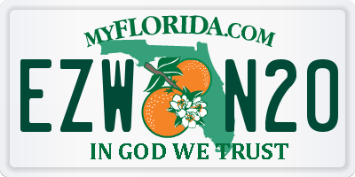 FL license plate EZWN20