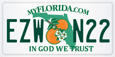 FL license plate EZWN22