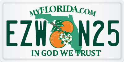 FL license plate EZWN25