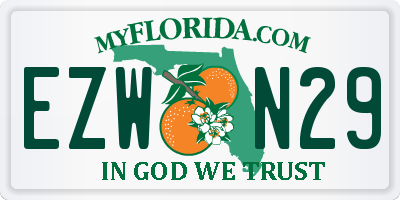 FL license plate EZWN29