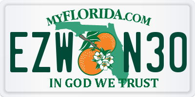 FL license plate EZWN30