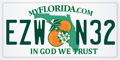 FL license plate EZWN32