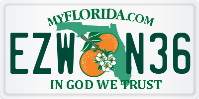 FL license plate EZWN36