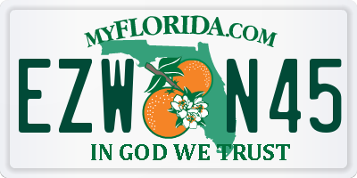 FL license plate EZWN45