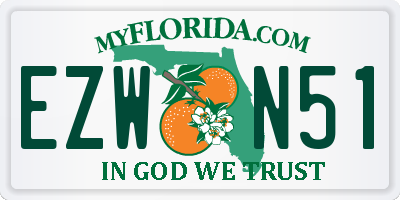 FL license plate EZWN51