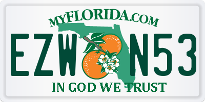 FL license plate EZWN53