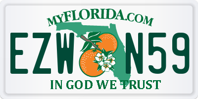 FL license plate EZWN59