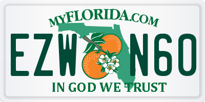 FL license plate EZWN60