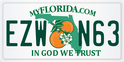 FL license plate EZWN63