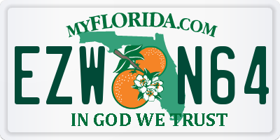 FL license plate EZWN64