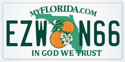 FL license plate EZWN66