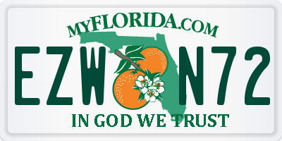 FL license plate EZWN72