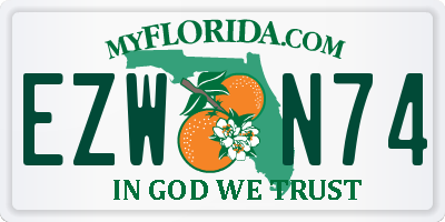 FL license plate EZWN74