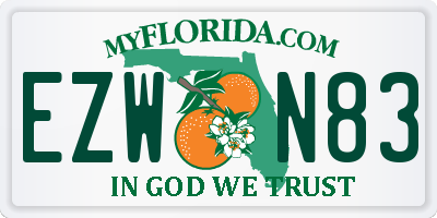 FL license plate EZWN83