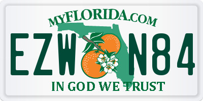 FL license plate EZWN84