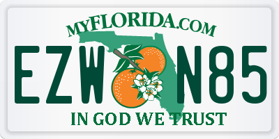 FL license plate EZWN85