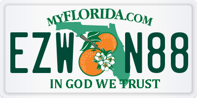 FL license plate EZWN88