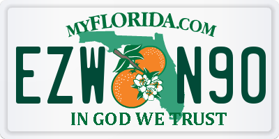 FL license plate EZWN90