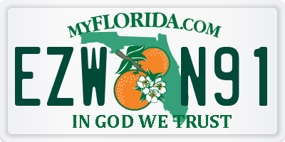 FL license plate EZWN91