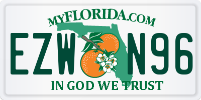 FL license plate EZWN96