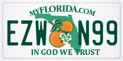 FL license plate EZWN99