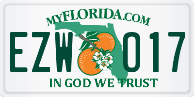 FL license plate EZWO17