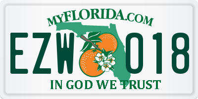 FL license plate EZWO18