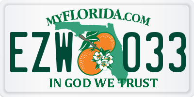 FL license plate EZWO33