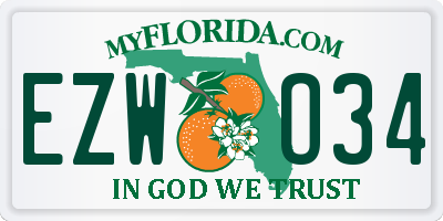 FL license plate EZWO34