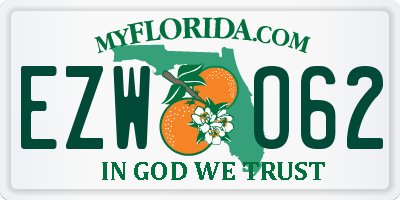 FL license plate EZWO62