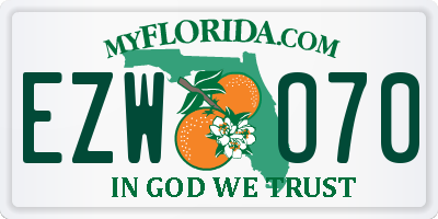 FL license plate EZWO70