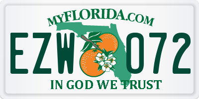 FL license plate EZWO72