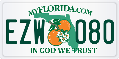 FL license plate EZWO80