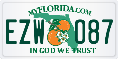 FL license plate EZWO87