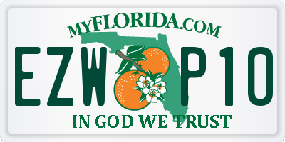 FL license plate EZWP10