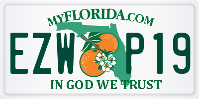 FL license plate EZWP19