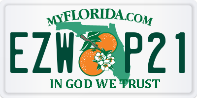 FL license plate EZWP21