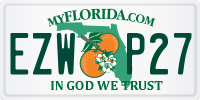 FL license plate EZWP27