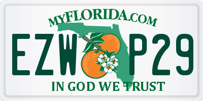 FL license plate EZWP29