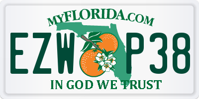 FL license plate EZWP38