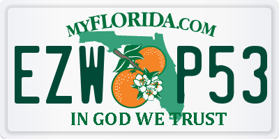 FL license plate EZWP53