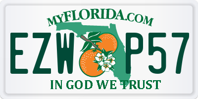 FL license plate EZWP57