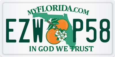 FL license plate EZWP58