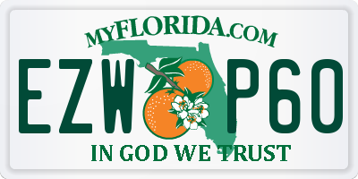 FL license plate EZWP60