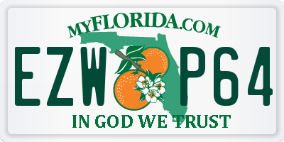 FL license plate EZWP64